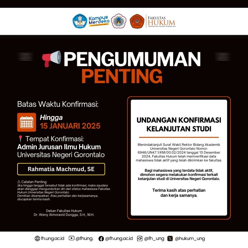 Undangan Konfirmasi Kelanjutan Studi