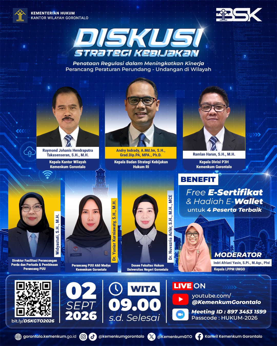 Kemenkum Gorontalo Gelar Diskusi Kebijakan Awal September, Dosen FH UNG Dr. Nuvazria Achir Hadir Sebagai Narasumber